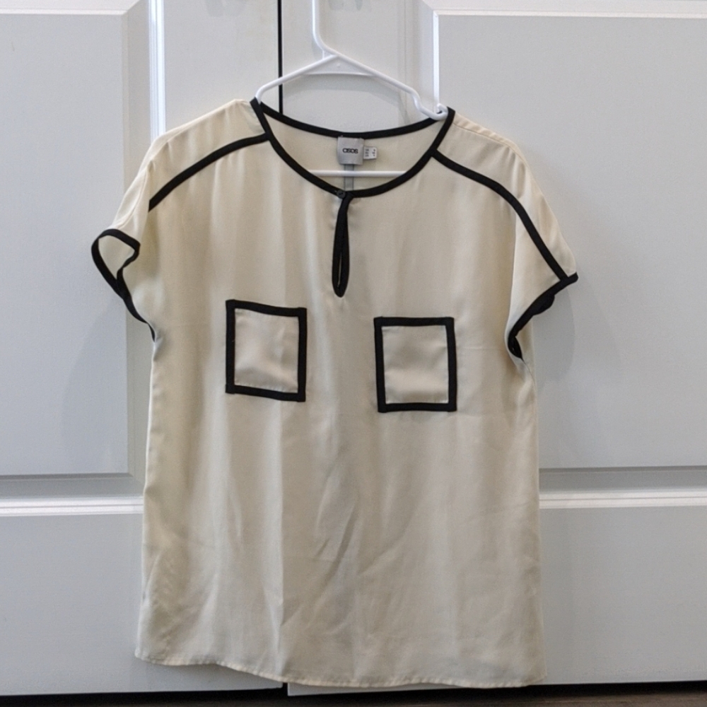 ASOS cream silk stop